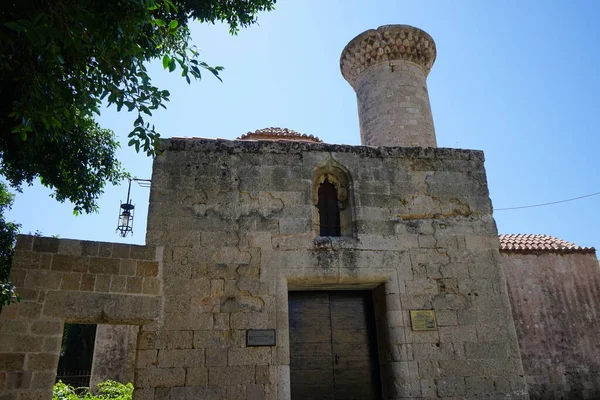 Hamza Bey Mosque Historic City Rhodes Greece — 图库照片