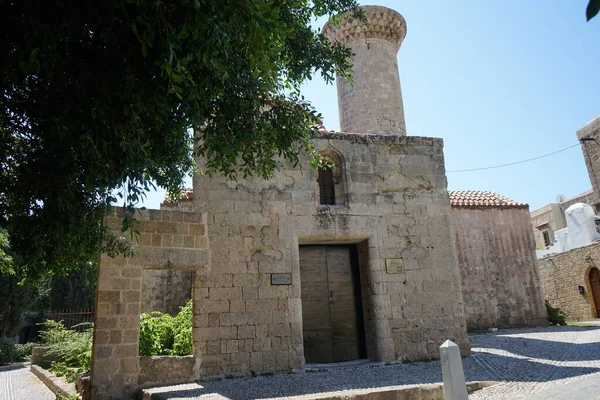Mezquita Hamza Bey Histórica Ciudad Rodas Grecia —  Fotos de Stock