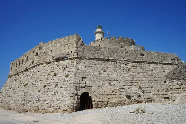 Fort Saint Nikolaos Rhodes Greece — Stock Photo, Image