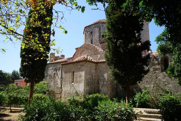 Mosquée Hamza Bey Dans Ville Historique Rhodes Grèce — Photo