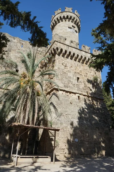 Slottet Stormästaren Riddarna Rhodos Även Känd Som Kastello Ett Medeltida — Stockfoto