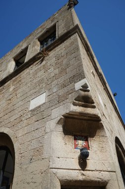 Yunanistan 'ın Rodos kentinde antik mimari 