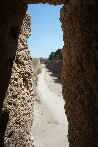 그리스 로도스라는 요새를 둘러싸고 — 스톡 사진