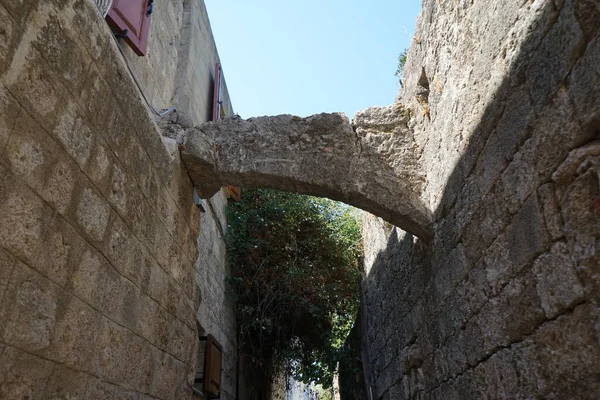 Arquitectura Antigua Ciudad Medieval Rodas Grecia —  Fotos de Stock