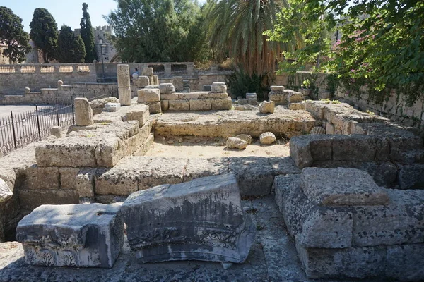 M.Ö. 408 'de kurulan Antik Rodos kalıntıları. Yunanistan