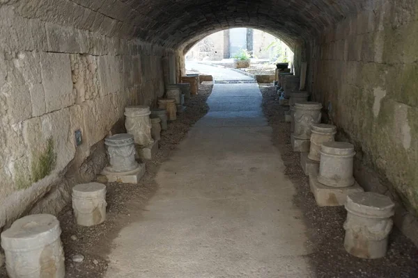 Antike Architektur Der Mittelalterlichen Stadt Rhodos Griechenland — Stockfoto