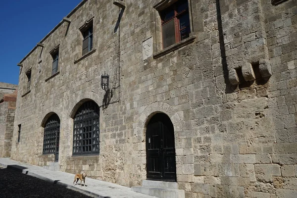 Architecture Ancienne Dans Ville Médiévale Rhodes Grèce — Photo