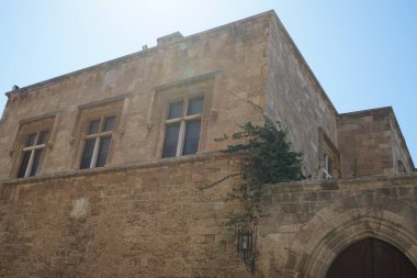 Yunanistan 'ın Rodos kentinde antik mimari 