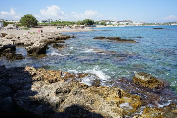 Magnifique Vue Mer Depuis Côte Kolimpia Rhodes Grèce — Photo