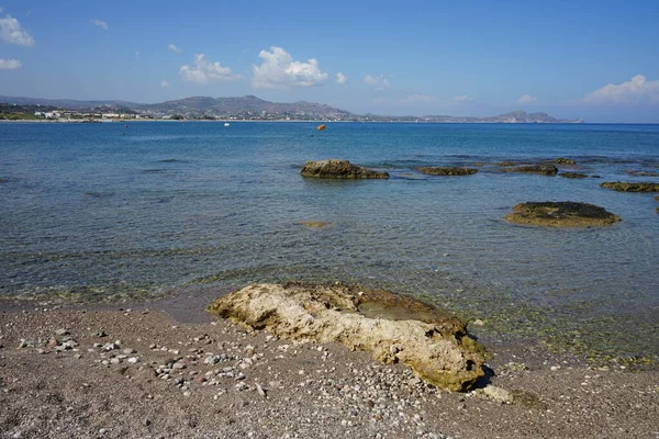 コリンピア ロードス島 ギリシャの海岸からの壮大な海の景色 — ストック写真