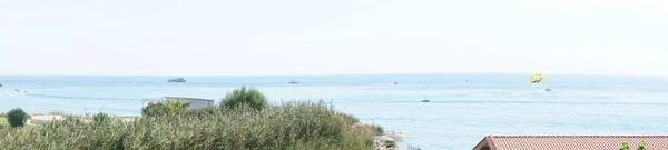 Foto Panorama Prachtig Uitzicht Zee Vanaf Kust Van Kolimpia Rhodos — Stockfoto