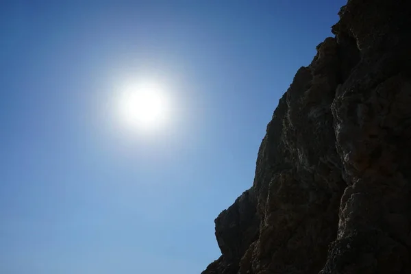 View Kolymbia Rock Archangelos Kolimpia Village Rhodes Greece — ストック写真