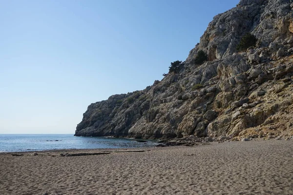 Meerblick Vom Strand Des Dorfes Kolimpia Rhodos Griechenland — Stockfoto