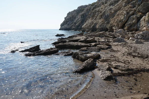 Meerblick Vom Strand Des Dorfes Kolimpia Rhodos Griechenland — Stockfoto