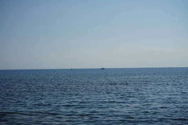 Vista Mar Desde Playa Del Pueblo Kolimpia Rodas Grecia — Foto de Stock