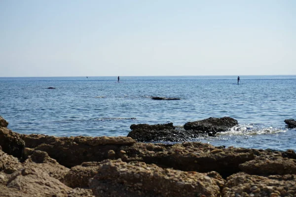 Θέα Στη Θάλασσα Από Την Παραλία Του Χωριού Κολυμπία Ρόδος — Φωτογραφία Αρχείου