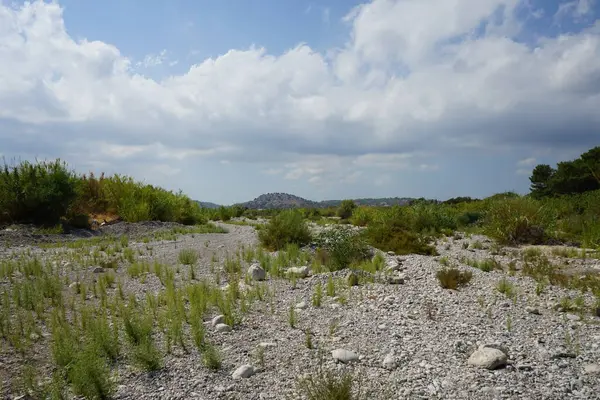 Lutani Lecho Del Río Kolimpia Pueblo Rodas Grecia — Foto de Stock