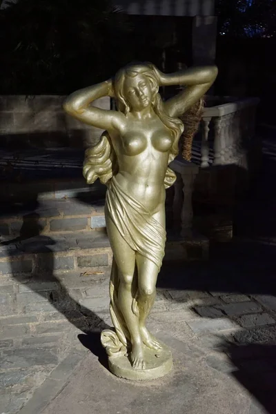 Posąg Półnagiej Kobiety Kolimpia Rodos Grecja — Zdjęcie stockowe