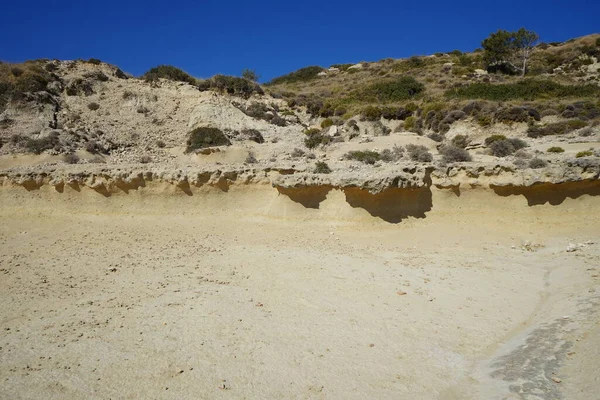 Beautiful Mountain Landscape Drought Resistant Vegetation Theotokos Hill Kolimpia Rhodes — Fotografia de Stock