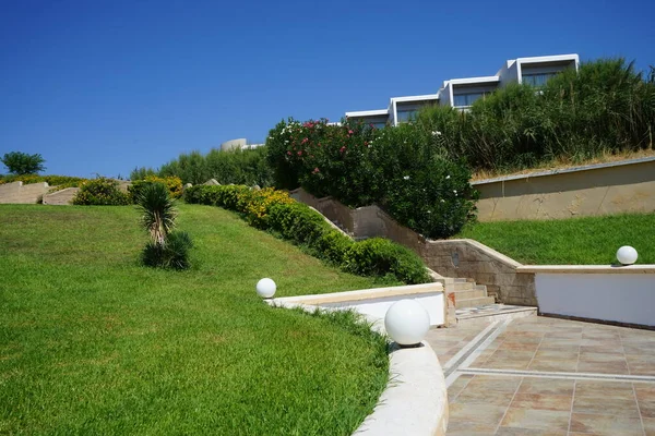 Modern Architecture Resort Recreation Area Village Kolimpia Rhodes Greece — стоковое фото