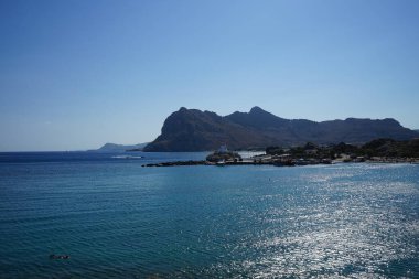 Sea and coast of the village of Kolympia, Rhodes, Greece 