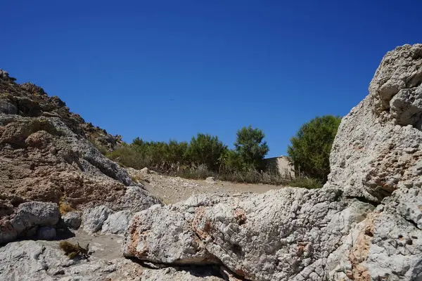 Beautiful Mountain Landscape Kolimpia Rhodes Greece — Stock Photo, Image