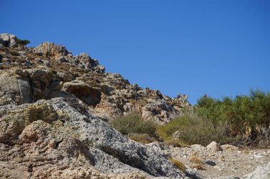 Beautiful mountain landscape in Kolimpia, Rhodes, Greece  