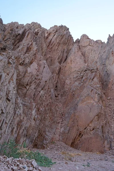 Vackert Bergslandskap Närheten Malakot Mountain Oas Wadi Gnai Dahab South — Stockfoto