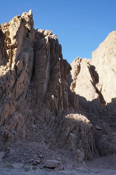 Vackert Bergslandskap Närheten Malakot Mountain Oas Wadi Gnai Dahab South — Stockfoto