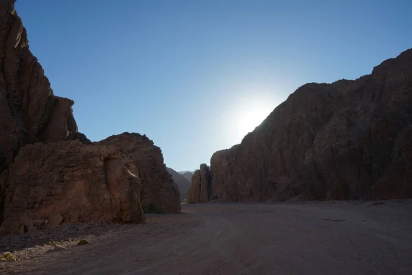 Bellissimo Paesaggio Montano Nelle Vicinanze Dell Oasi Montuosa Malakot Wadi — Foto Stock