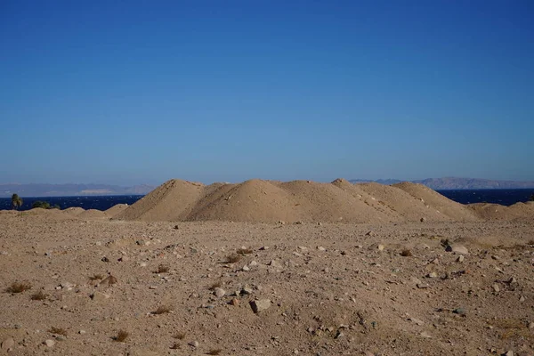 Песчаные Дюны Побережье Залива Акаба Дахаб Провинция Южный Синай Египет — стоковое фото