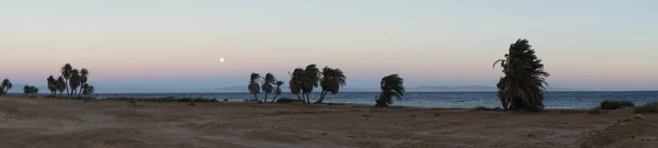 Fotopanorama Schöne Meereslandschaft Abend Dahab South Sinai Governorate Ägypten — Stockfoto