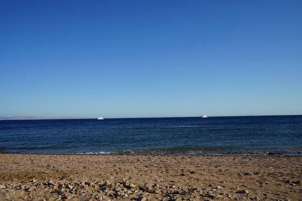 Akabe Körfezi Ndeki Kızıl Deniz Deki Gemiler Dahab Güney Sina — Stok fotoğraf