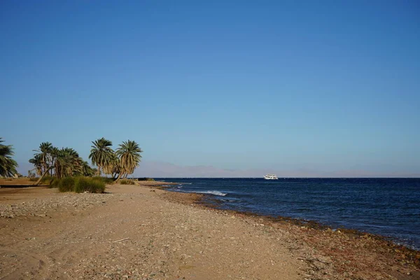 Una Nave Sul Mar Rosso Nel Golfo Aqaba Dahab Governatorato — Foto Stock