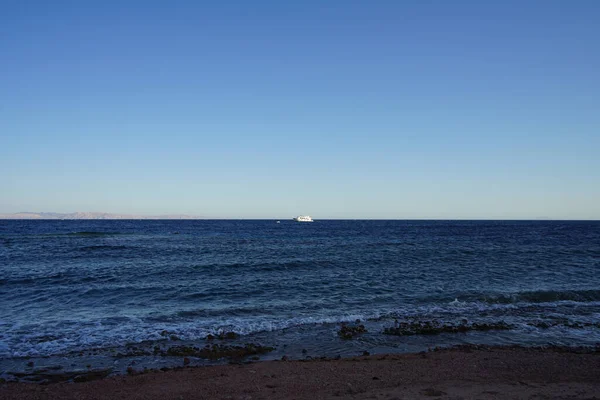 Barco Mar Rojo Golfo Aqaba Dahab Provincia Del Sinaí Meridional — Foto de Stock