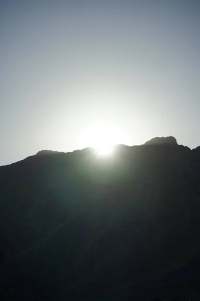 Красивый Пейзаж Закатом Над Горой Дахаб Провинция Южный Синай Египет — стоковое фото