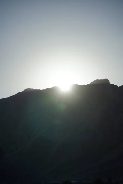 Закат Горой Над Побережьем Красного Моря Дахаб Провинция Южный Синай — стоковое фото