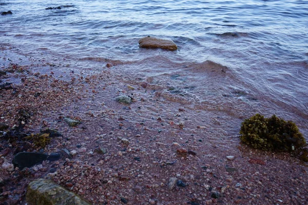 Tranquillo Onde Costiere Del Mar Rosso Nel Golfo Aqaba Dahab — Foto Stock