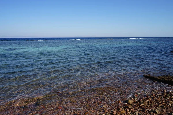 Olas Costeras Tranquilas Del Mar Rojo Golfo Aqaba Dahab Provincia — Foto de Stock