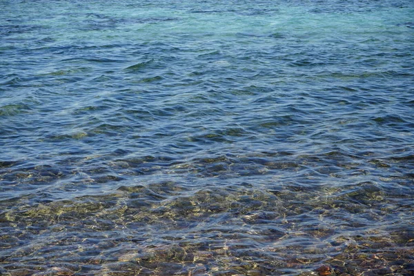 Ondas Costeiras Tranquilas Mar Vermelho Golfo Aqaba Dahab Sul Sinai — Fotografia de Stock