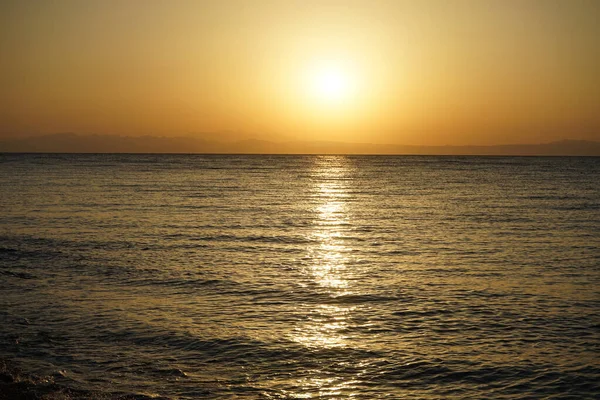 Lever Soleil Sur Mer Rouge Dans Golfe Aqaba Dahab Gouvernorat — Photo