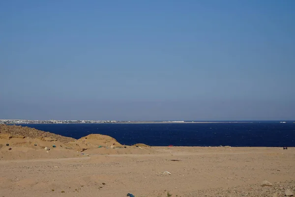 Magnífica Costa Del Mar Rojo Con Dunas Arena Golfo Aqaba —  Fotos de Stock