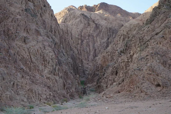 Bela Paisagem Montanhosa Nas Proximidades Oásis Montanha Malakot Wadi Gnai — Fotografia de Stock