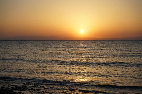 Схід Сонця Над Червоним Морем Затоці Акаба Дахаб Провінція Південна — стокове фото