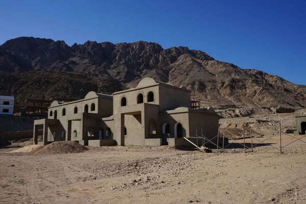 Mısır Mimarlık Mısır Modern Binalar Yapım Aşamasında Dahab Güney Sina — Stok fotoğraf