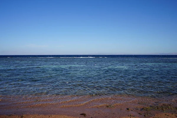Nádherné Pobřeží Rudého Moře Zálivu Aqaba Dahab Guvernér Jižního Sinaje — Stock fotografie
