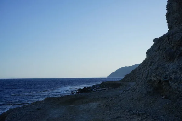 Den Magnifika Röda Havskusten Akababukten Dahab Södra Sinai Governorate Egypten — Stockfoto