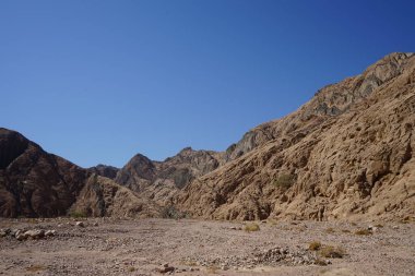 Malakot Dağı vahası civarındaki güzel dağ manzarası, Wadi Gnai, Dahab, Güney Sina Valiliği, Mısır