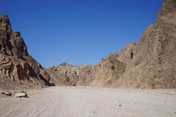 Bela Paisagem Malakot Mountain Oasis Wadi Gnai Dahab Sul Sinai — Fotografia de Stock