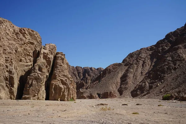 Beautiful Landscape Malakot Mountain Oasis Wadi Gnai Dahab South Sinai — Stock Photo, Image
